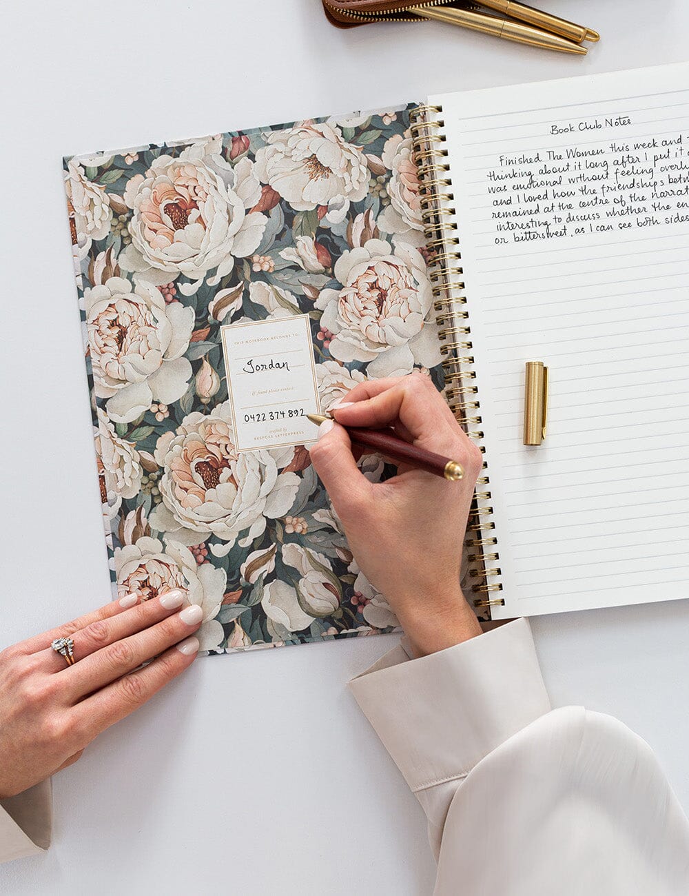 Ringbound A4 Notebook - Heritage Roses