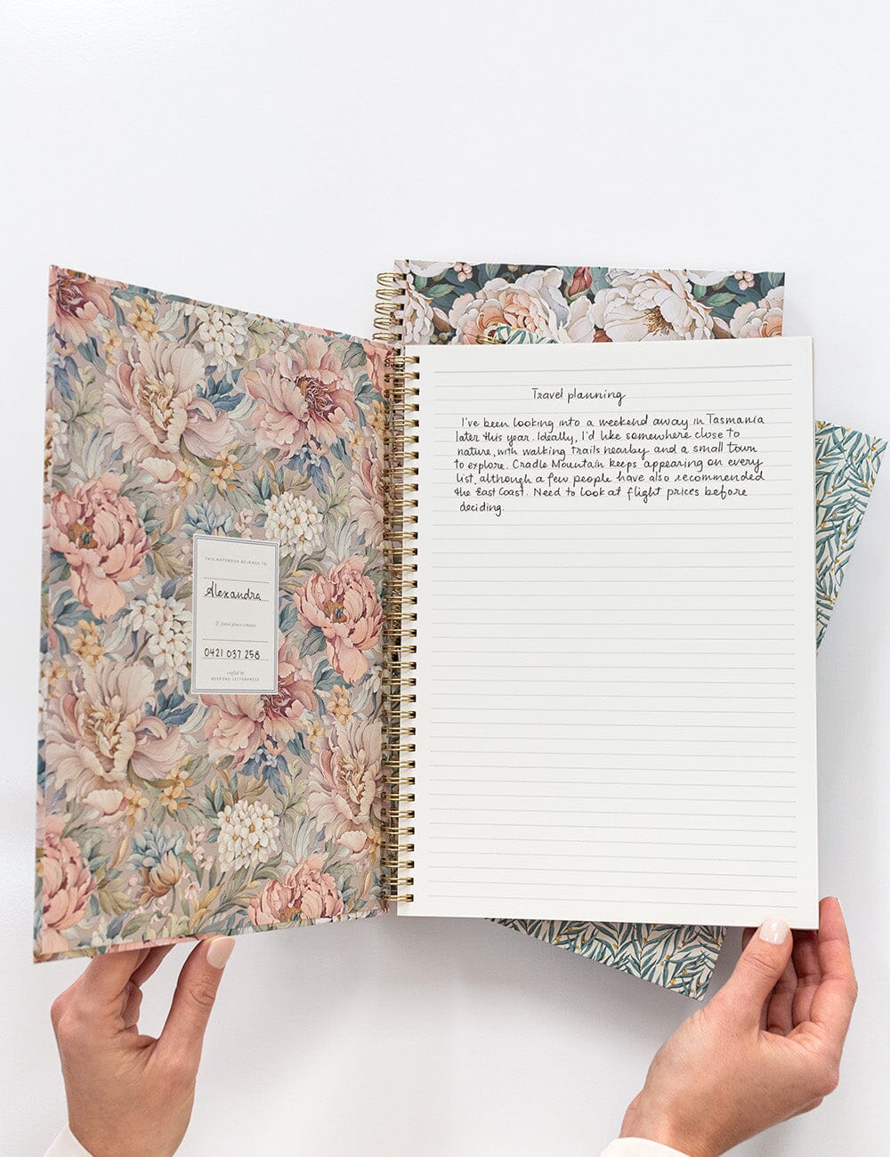 Ringbound A4 Notebook - Regency Blooms