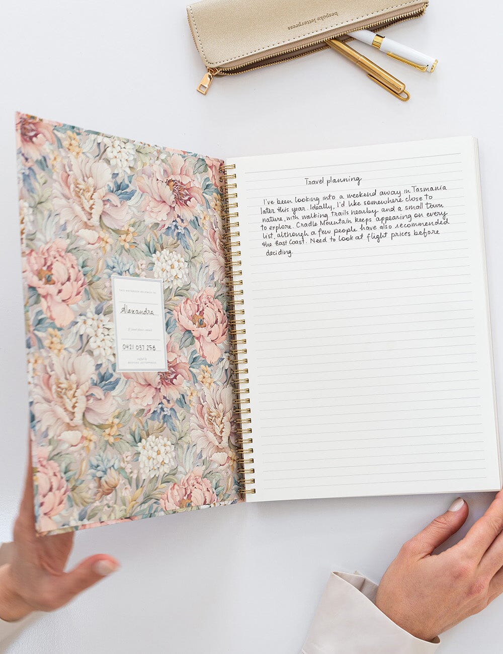 Ringbound A4 Notebook - Regency Blooms