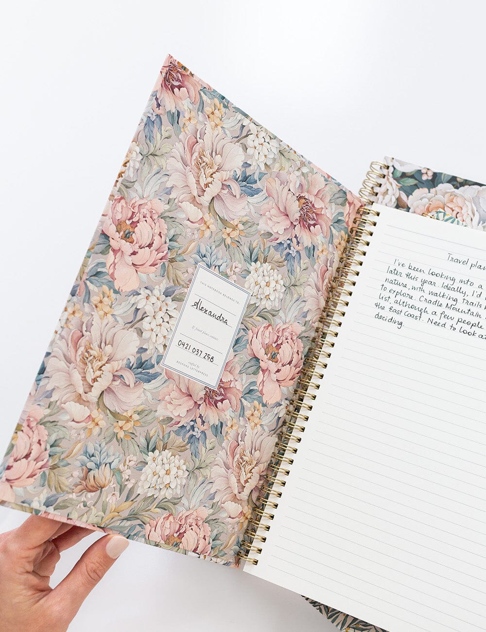 Ringbound A4 Notebook - Regency Blooms