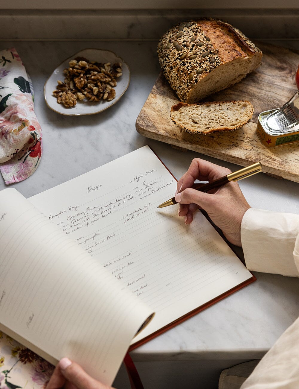 Heirloom Recipe Book Journal - Rust