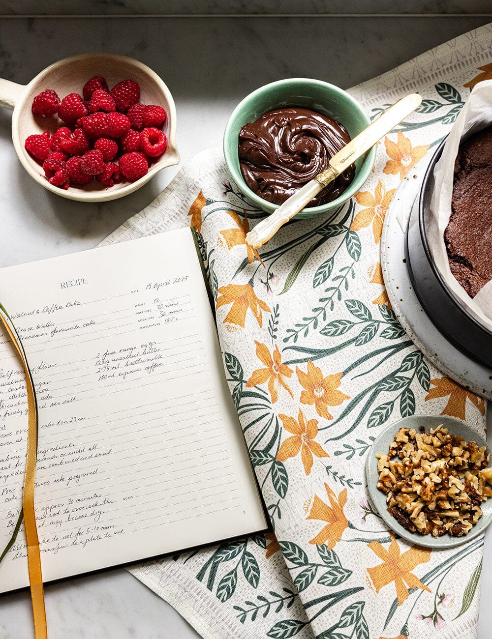 Gift Set - Heirloom Recipe Book - Basil Green