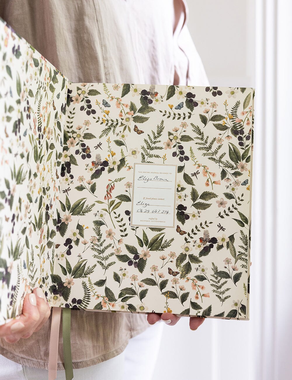 Heirloom Recipe Book Journal - Cockatoo Recipe Book Bespoke Letterpress 