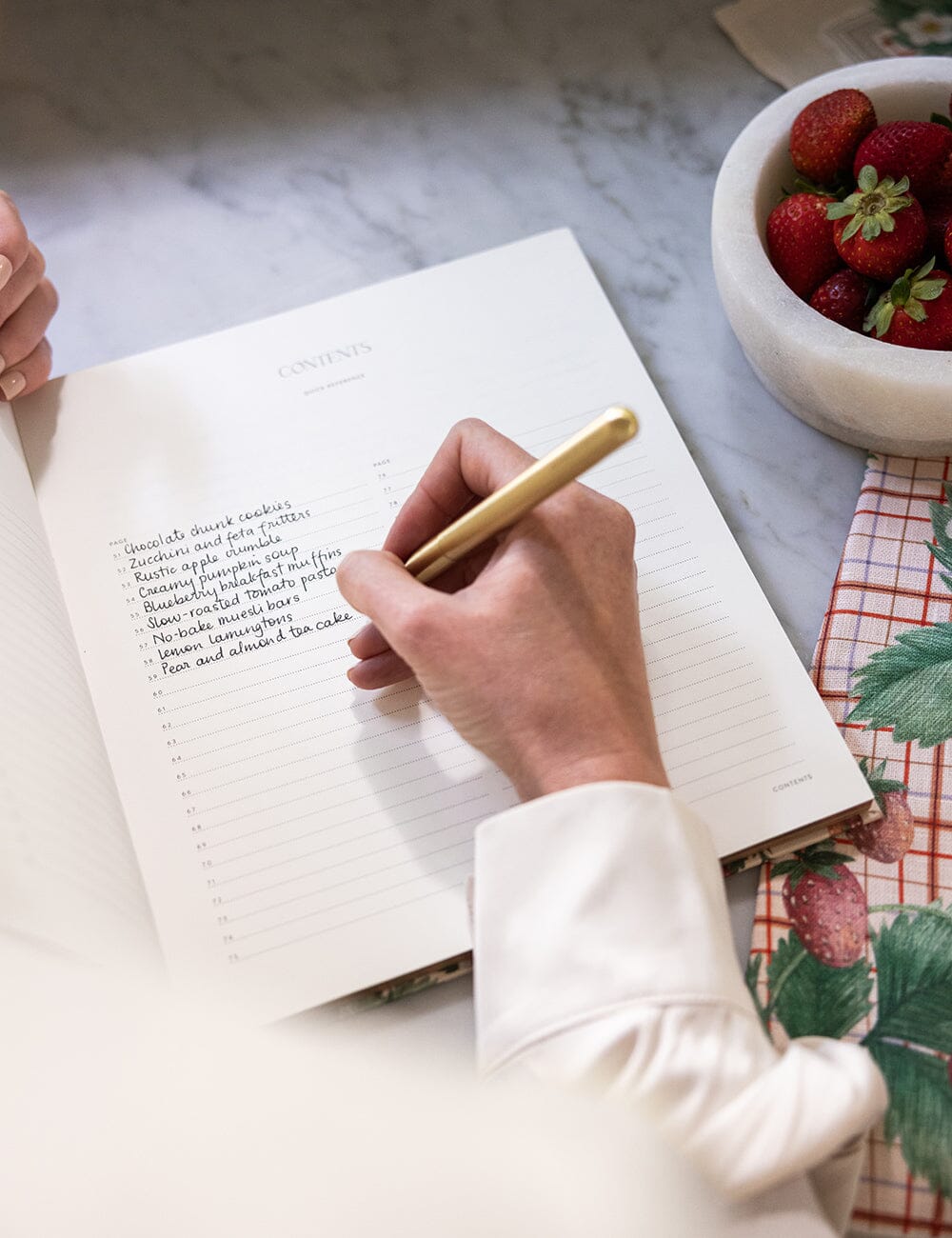 Heirloom Recipe Book Journal - Strawberries