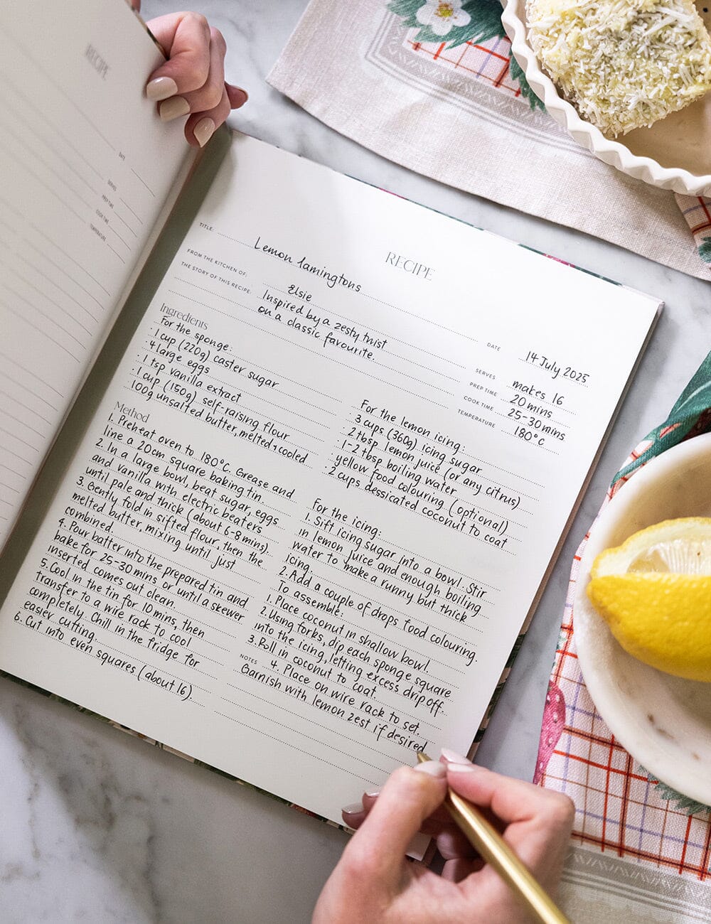 Heirloom Recipe Book Journal - Strawberries