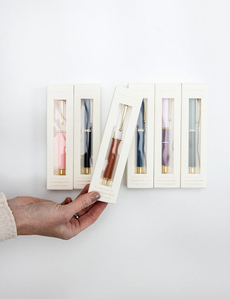 Rust Fountain Pen (Boxed) Desktop Stationery Bespoke Letterpress 