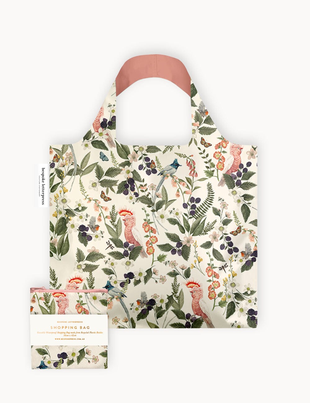 Cockatoo - Reusable Large Shopping Bag Shopping Bag Bespoke Letterpress 