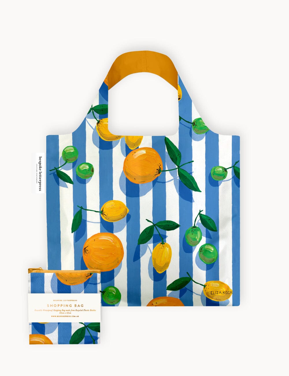 Shopping Bag - Citrus Shopping Bag Bespoke Letterpress 