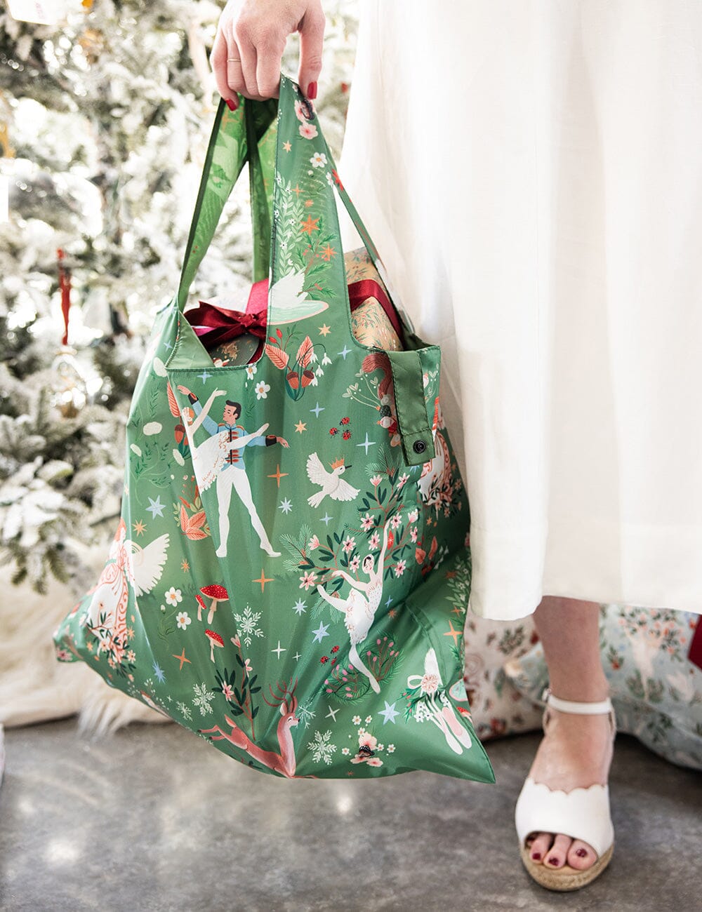 Reusable Large Shopping Bag - An Enchanted Christmas