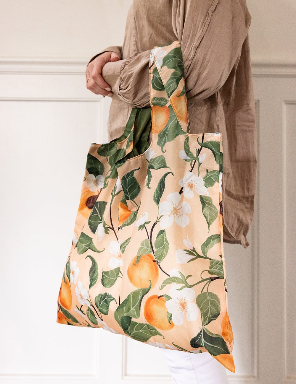 Peaches - Reusable Large Shopping Bag Shopping Bag Bespoke Letterpress 