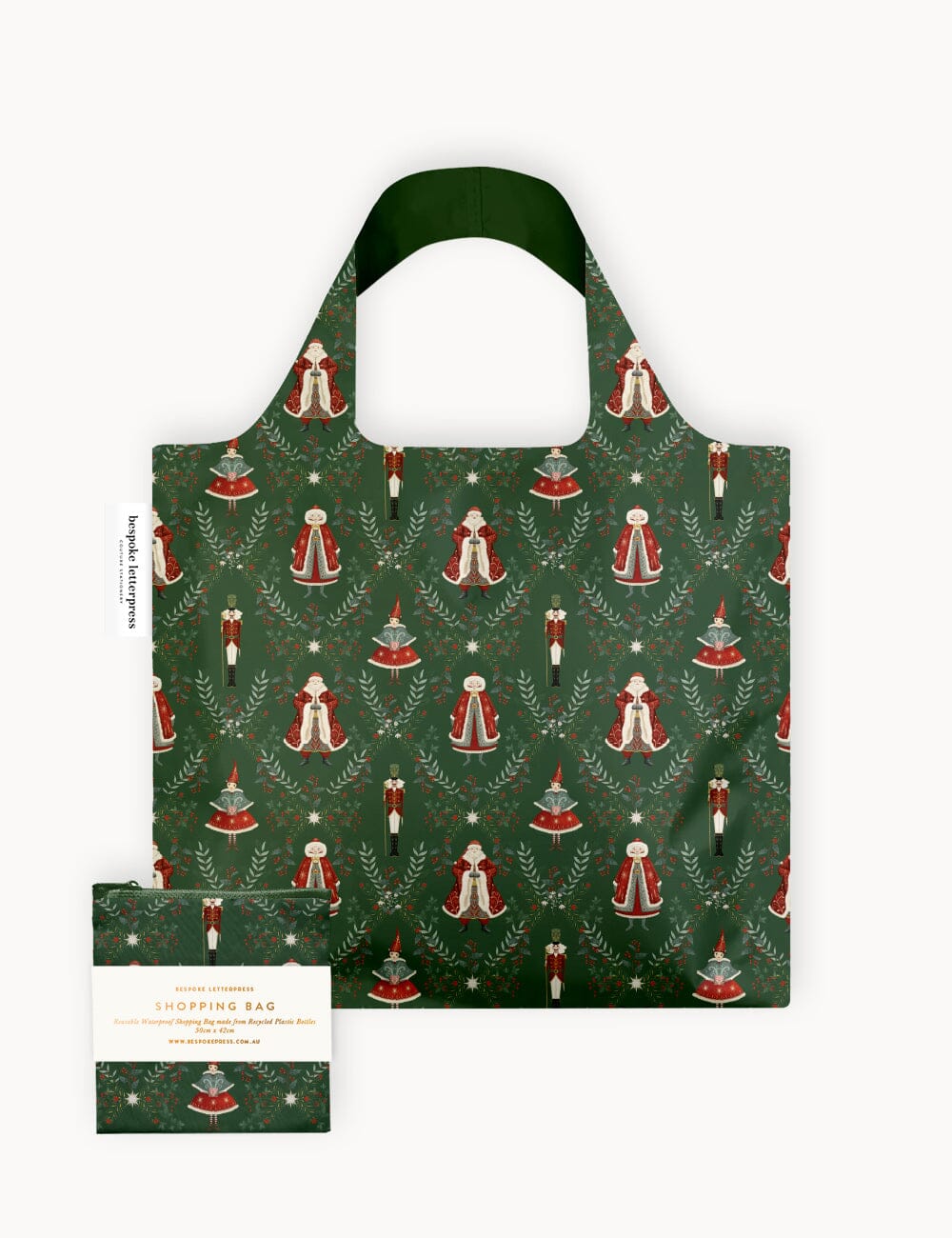 Mr & Mrs Claus - Reusable Large Shopping Bag Shopping Bag Bespoke Letterpress 