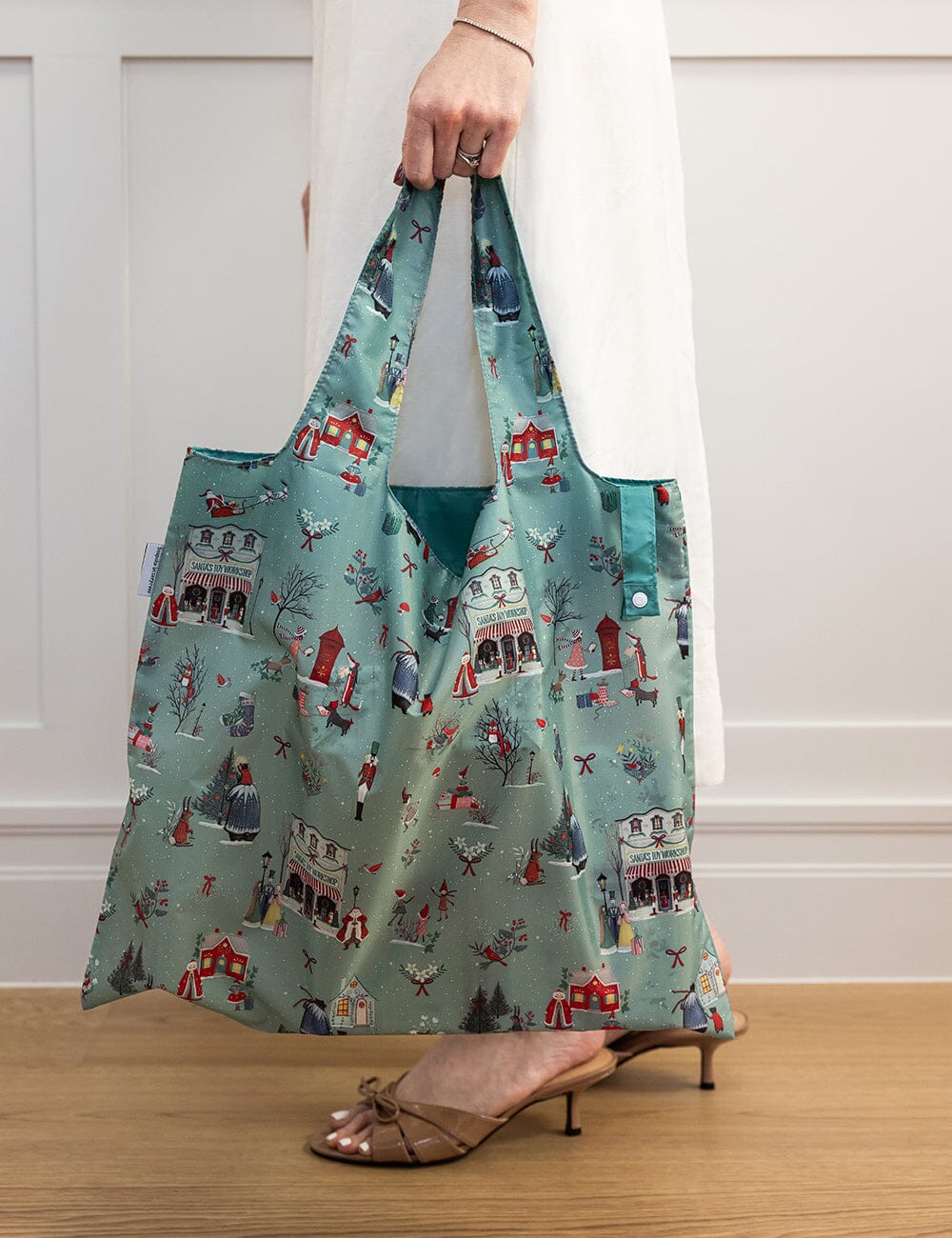 Santa's Workshop - Reusable Large Shopping Bag Shopping Bag Bespoke Letterpress 