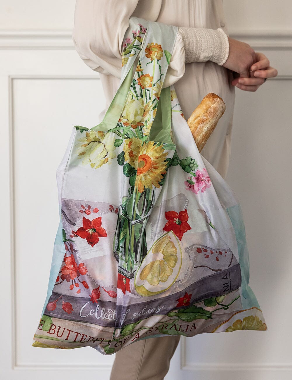 Native Wildflowers - Reusable Large Shopping Bag Shopping Bag Bespoke Letterpress 