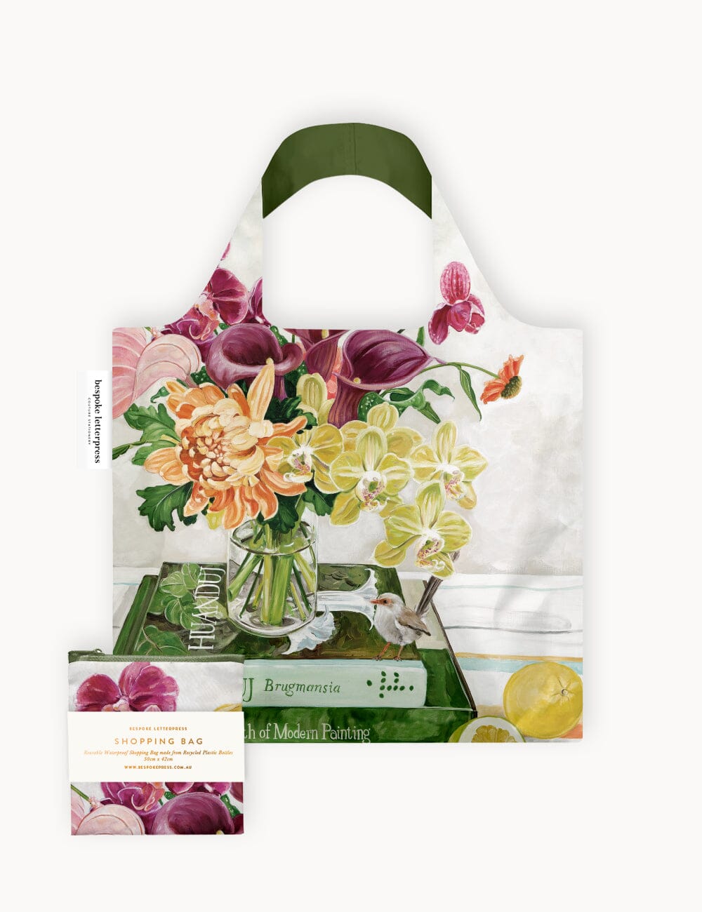 Fairy Wren - Reusable Large Shopping Bag Shopping Bag Bespoke Letterpress 