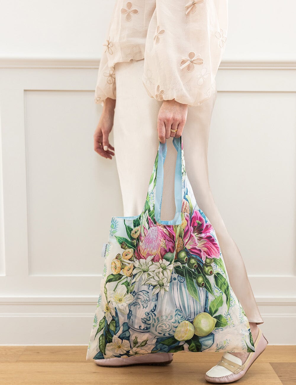 Three Vases with Lemon – Reusable Shopping Bag