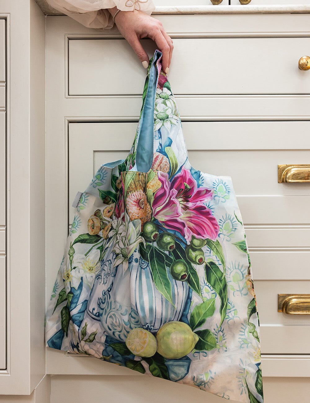 Three Vases with Lemon – Reusable Shopping Bag