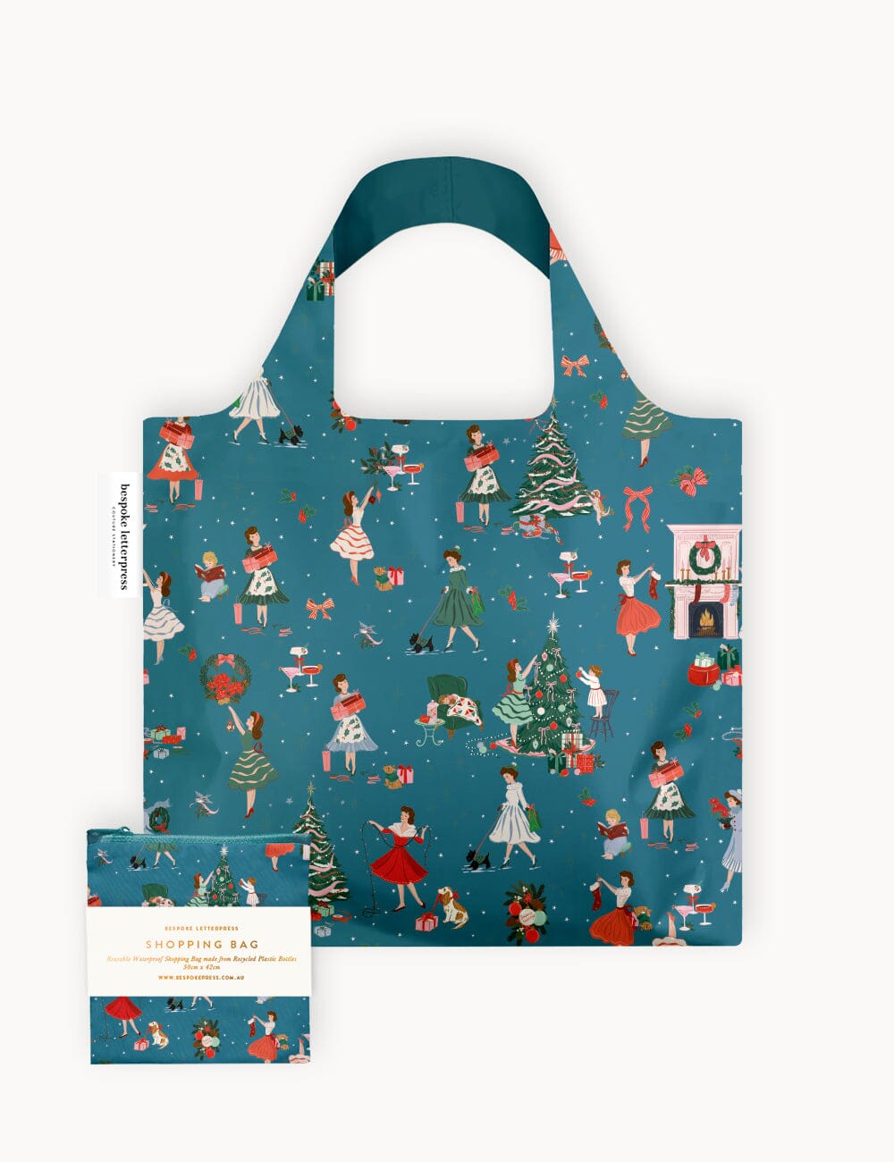 Christmas Ladies – Reusable Shopping Bag Shopping Bag Bespoke Letterpress 