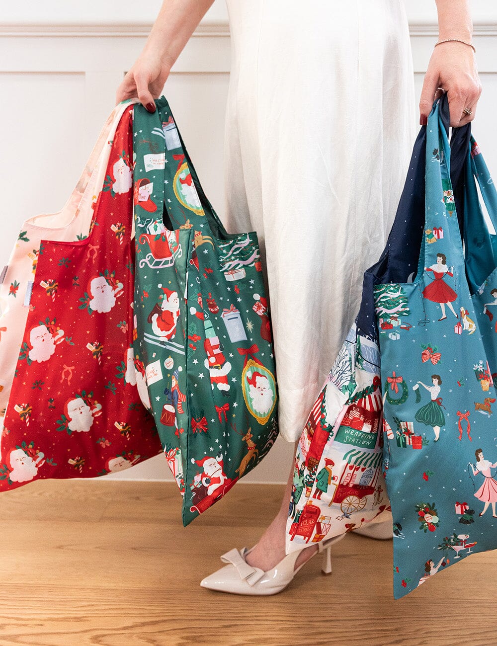 Christmas Santas – Reusable Shopping Bag