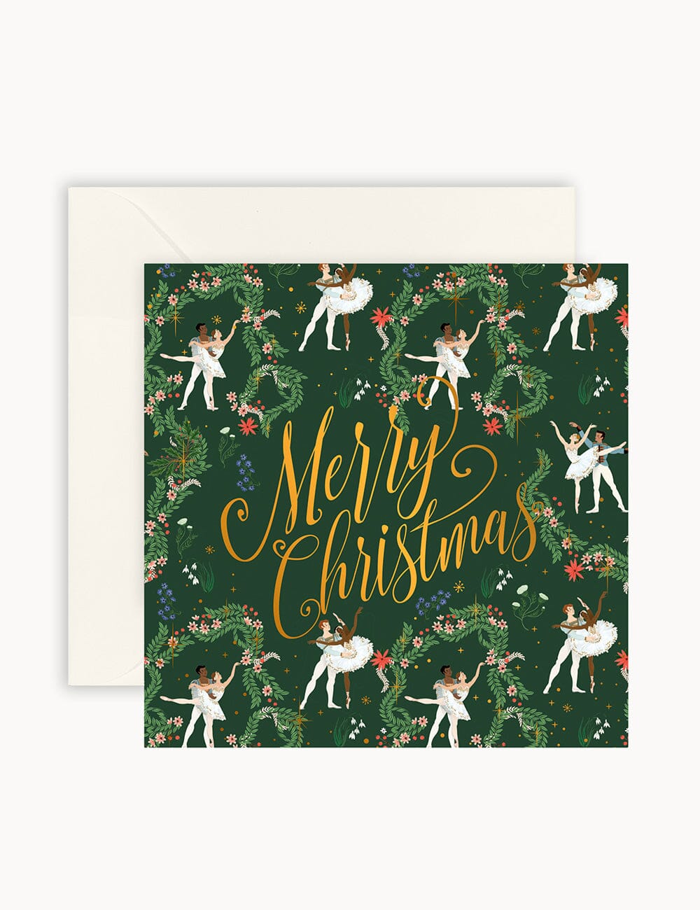 "Merry Christmas Dancers" Small Christmas Card Christmas Cards Bespoke Letterpress 