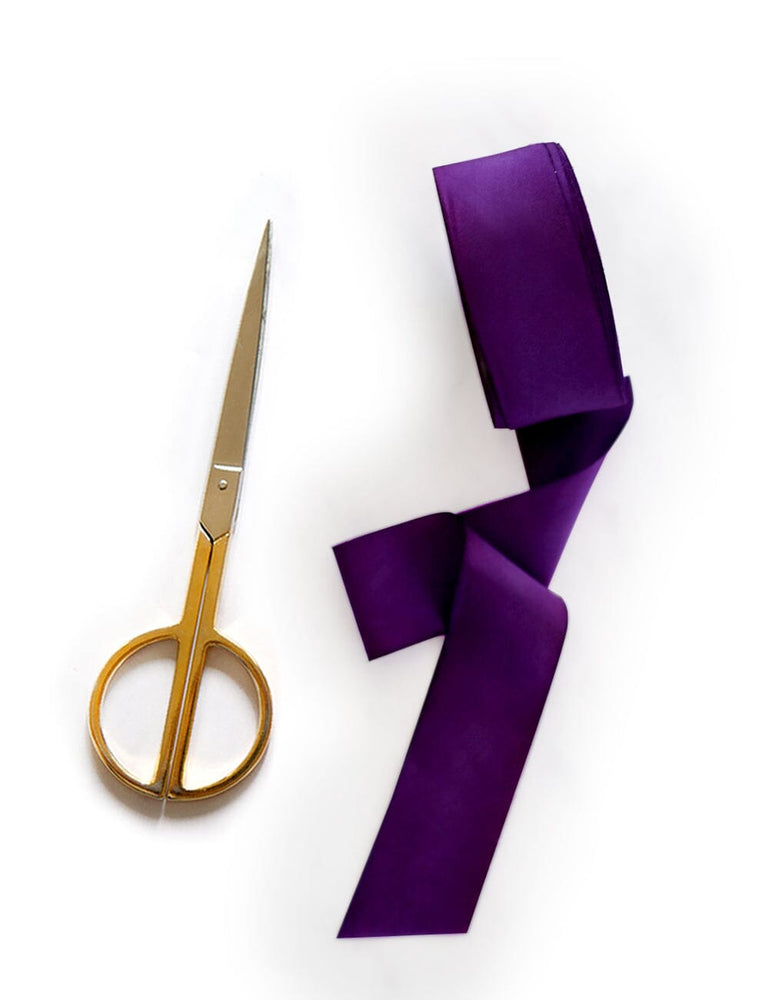 Royal Purple Silk Ribbon - 3 metres