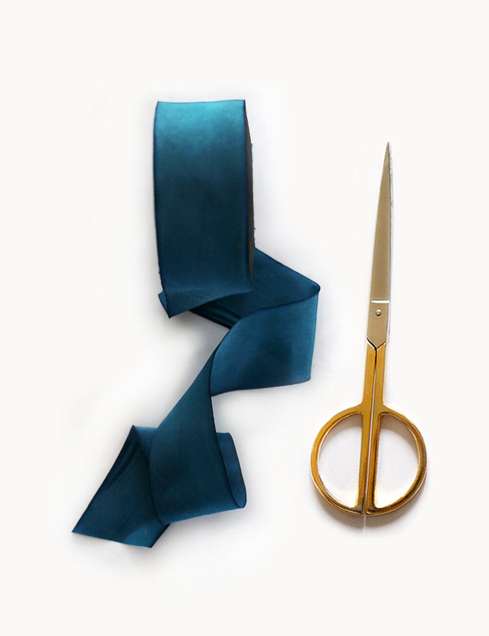 Teal Silk Ribbon - 3 metres Silk Ribbon Bespoke Letterpress 