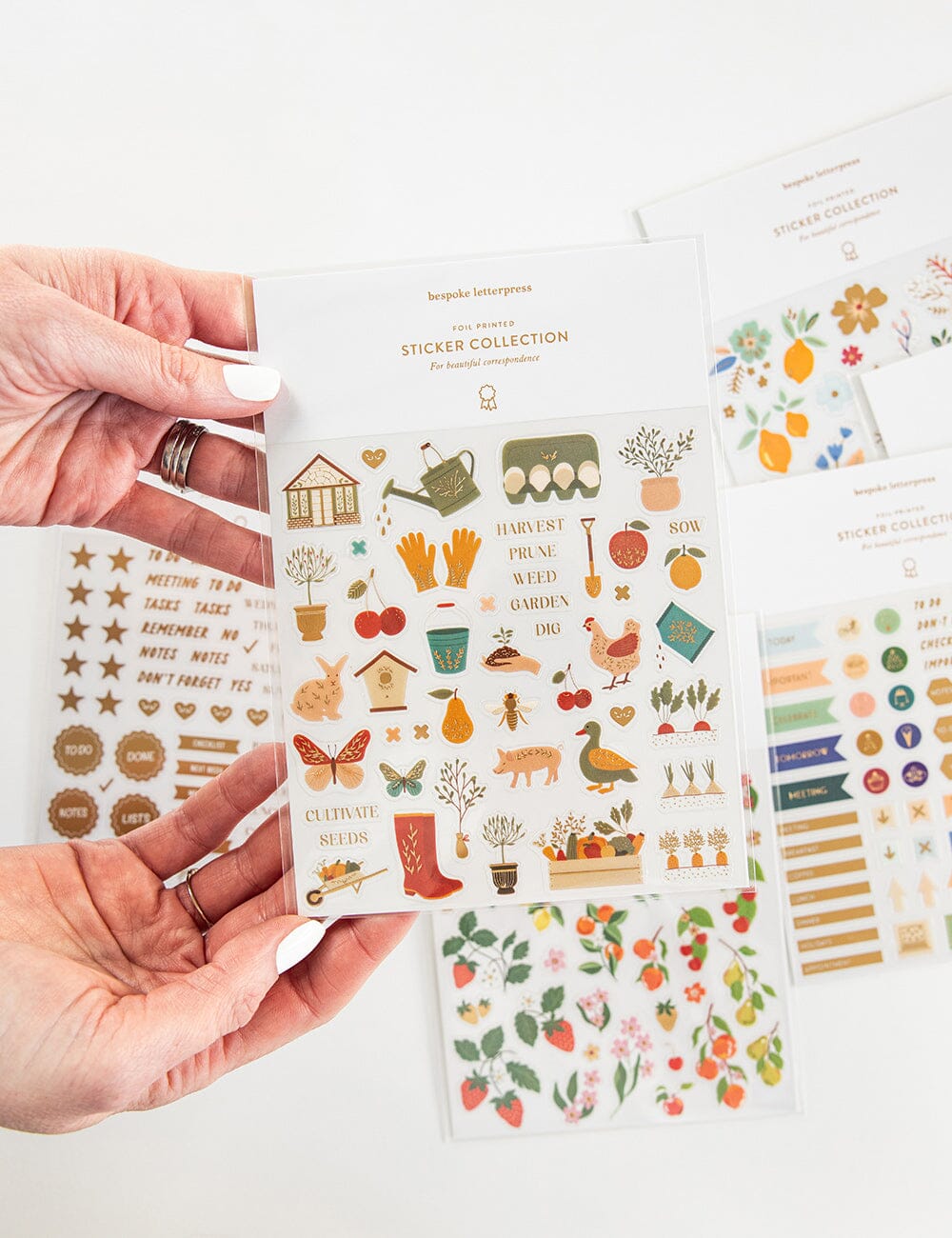 Gardening Sticker Sheet Stickers Bespoke Letterpress 