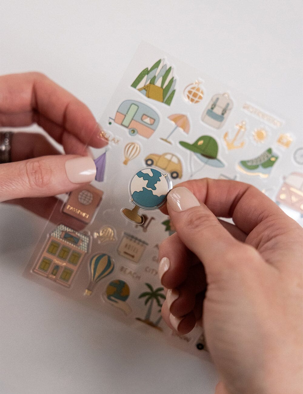 Travel Sticker Sheet Stickers Bespoke Letterpress 