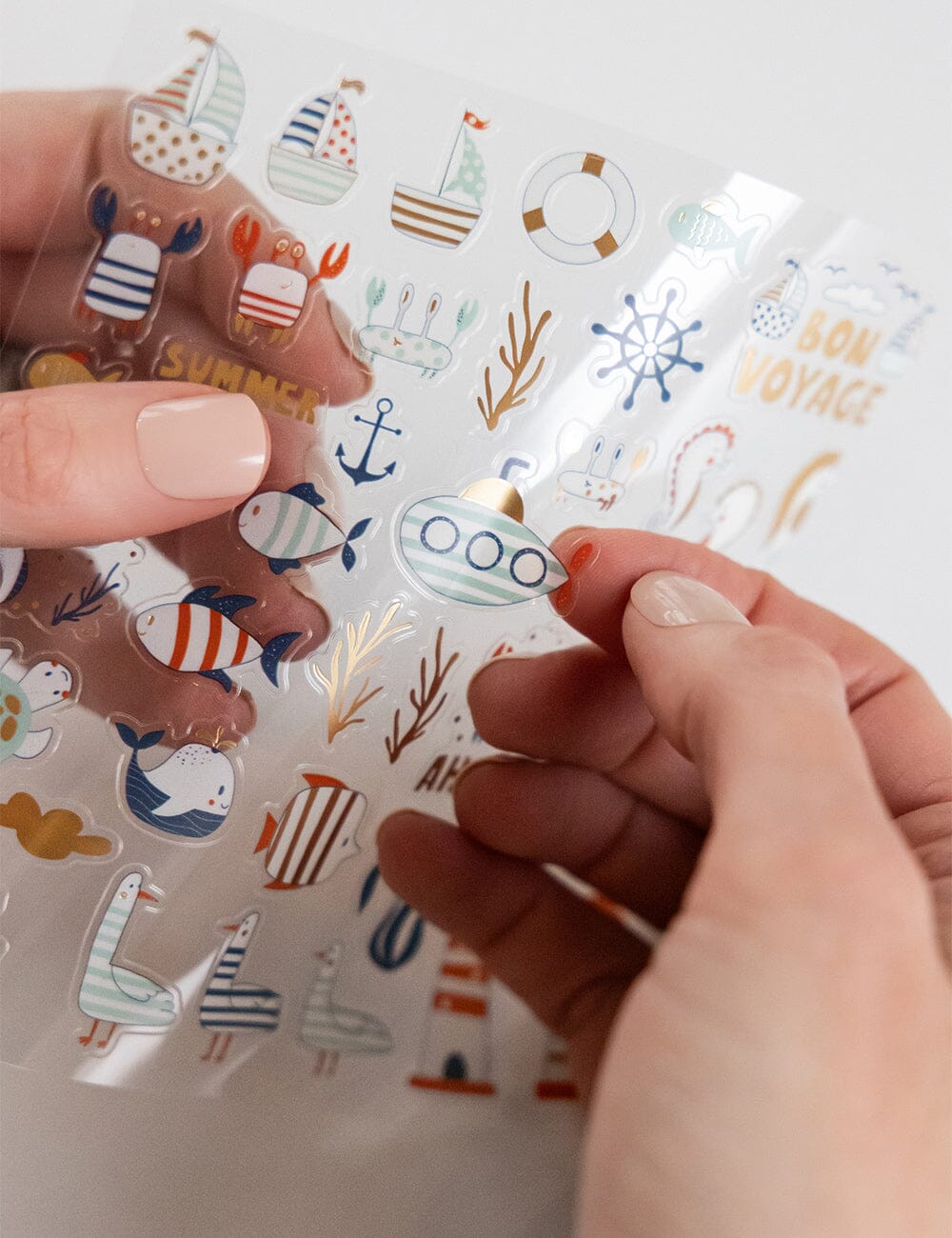 Nautical Sticker Sheet Stickers Bespoke Letterpress 