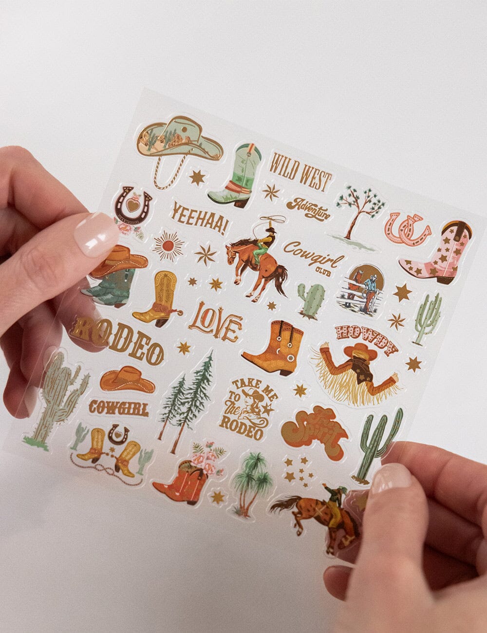 Wild Western Sticker Sheet Stickers Bespoke Letterpress 