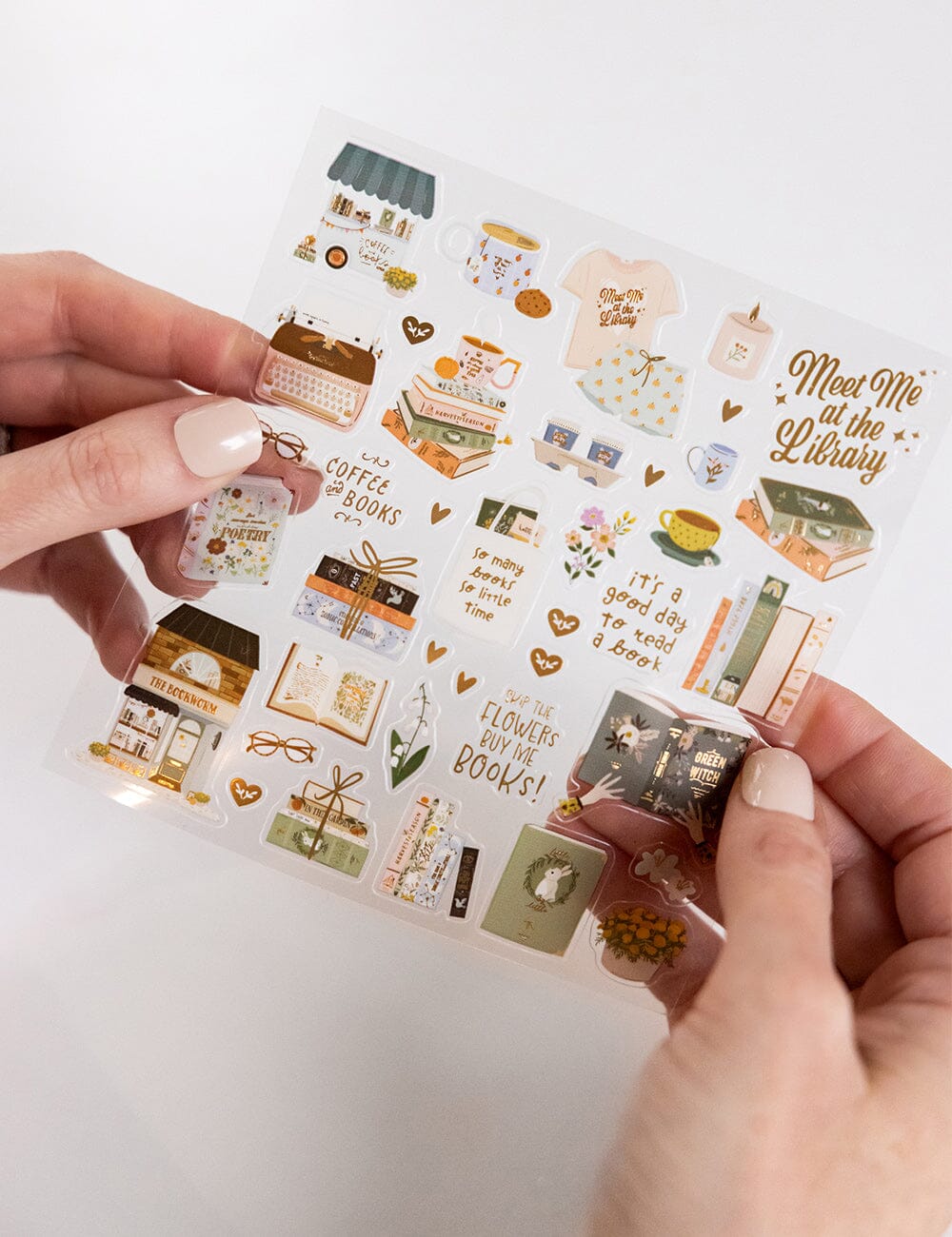 Book Lovers Sticker Sheet Stickers Bespoke Letterpress 
