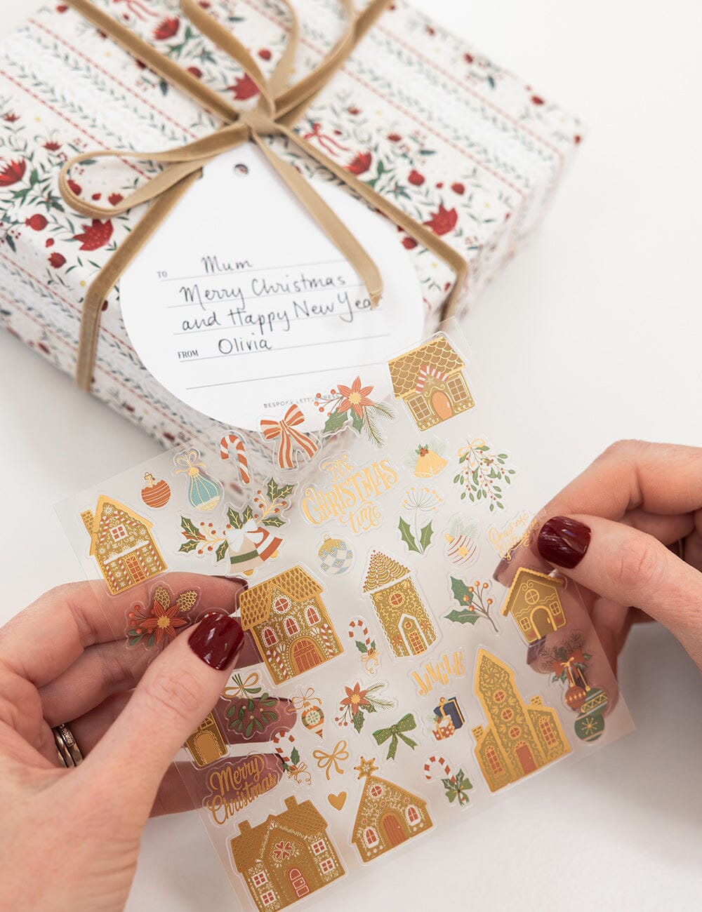 "Gingerbread Houses" Sticker Collections Stickers Bespoke Letterpress 