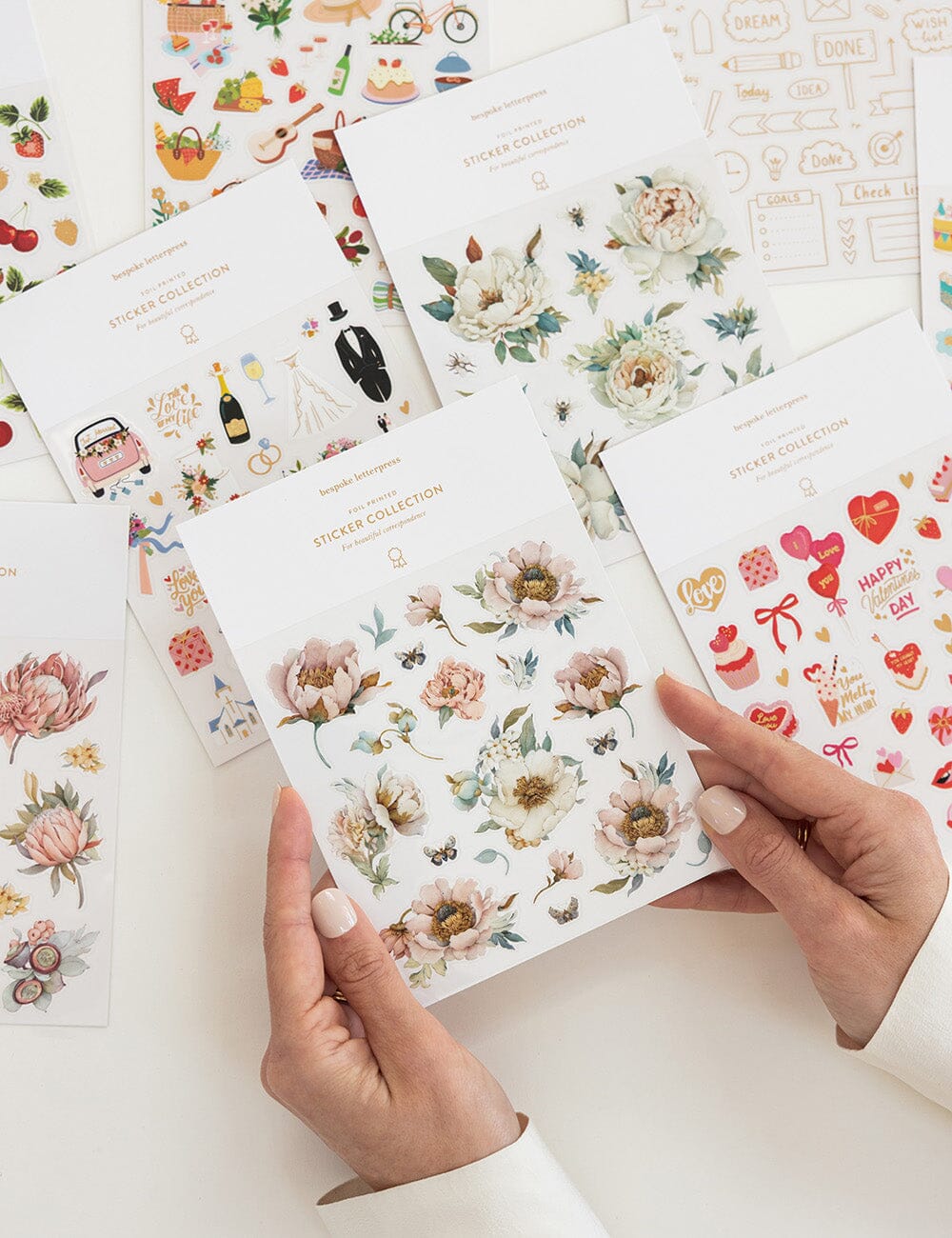 Promenade Lady Janes Garden Sticker Sheet Stickers Bespoke Letterpress 