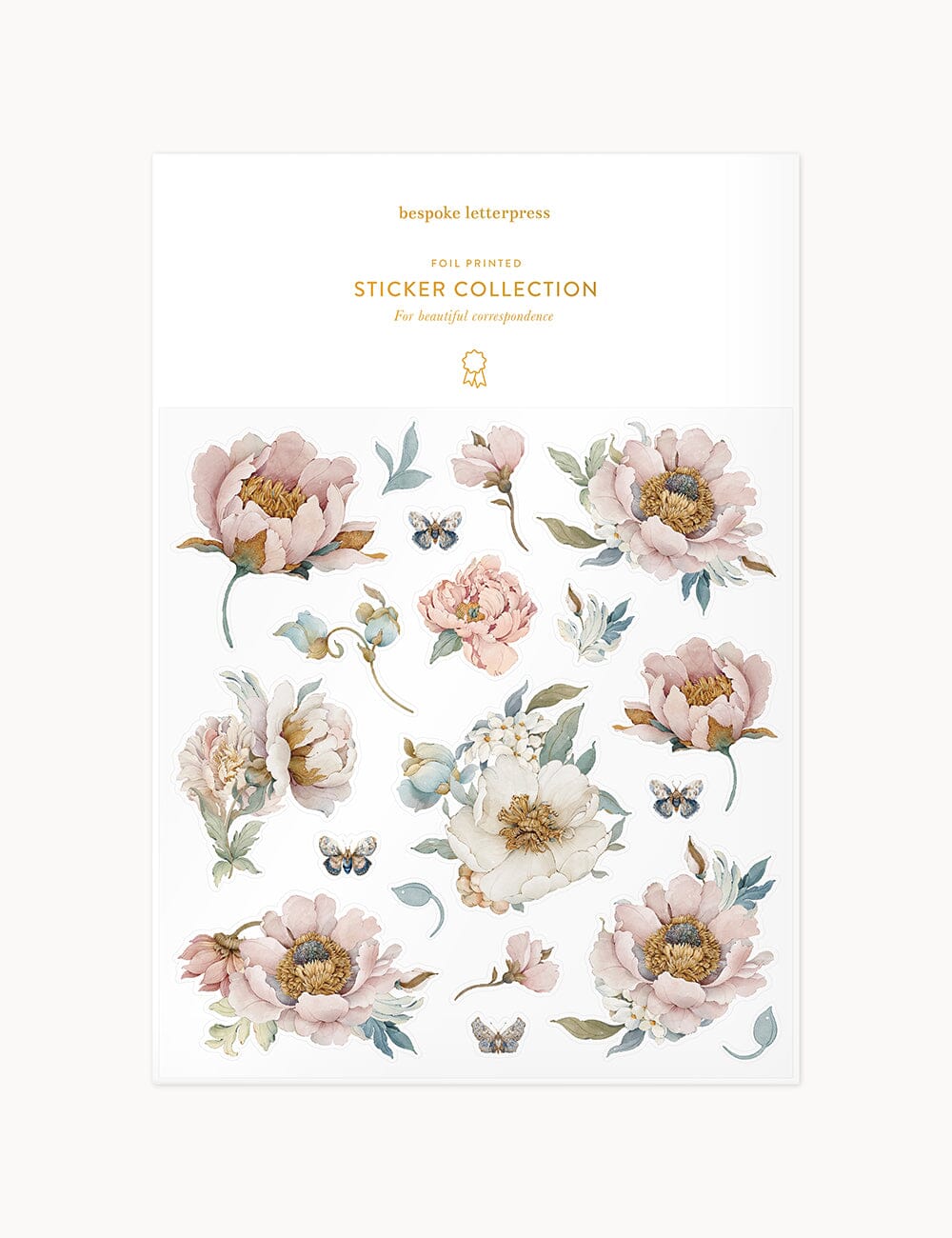 Promenade Lady Janes Garden Sticker Sheet Stickers Bespoke Letterpress 