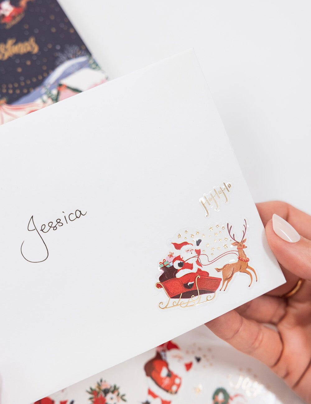 Christmas Cheerful Santa Sticker Sheet