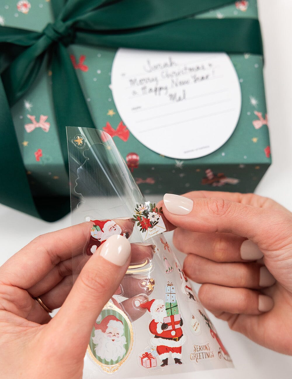 Christmas Cheerful Santa Sticker Sheet