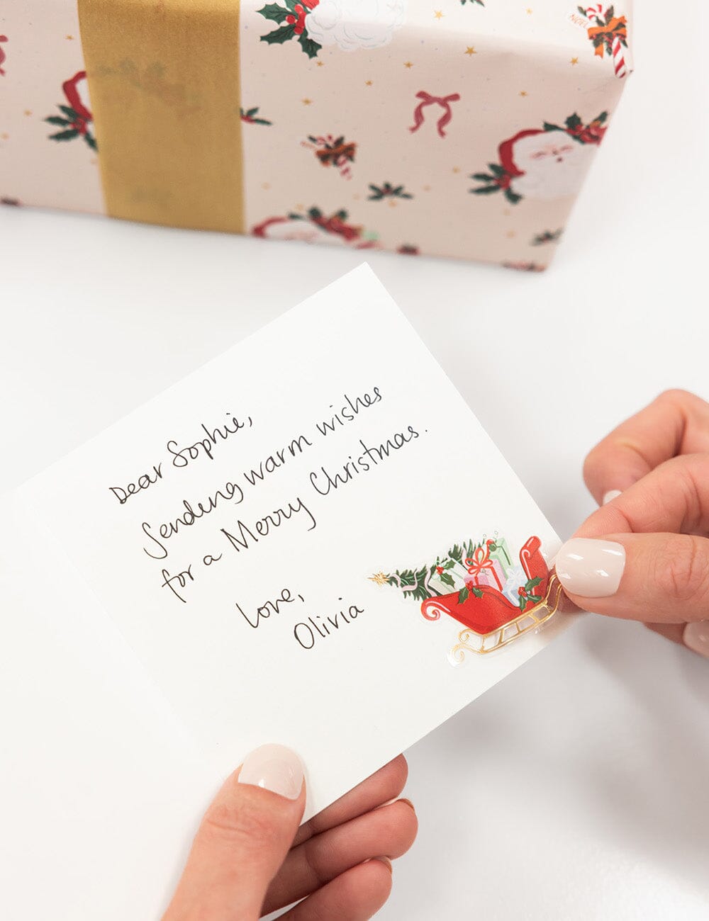 Christmas Cheerful Santa Sticker Sheet