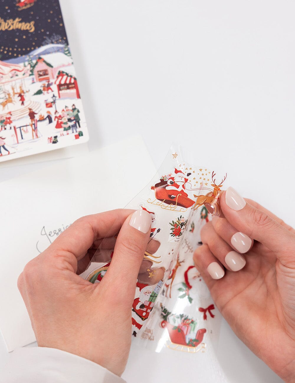 Christmas Cheerful Santa Sticker Sheet