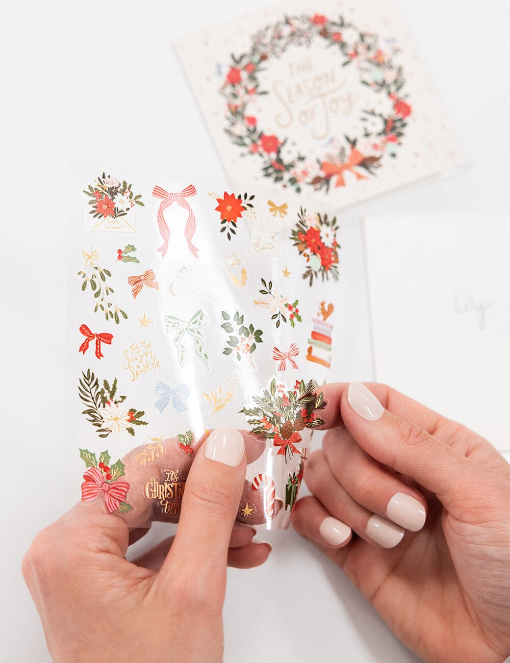 Christmas Bows & Florals Sticker Sheet