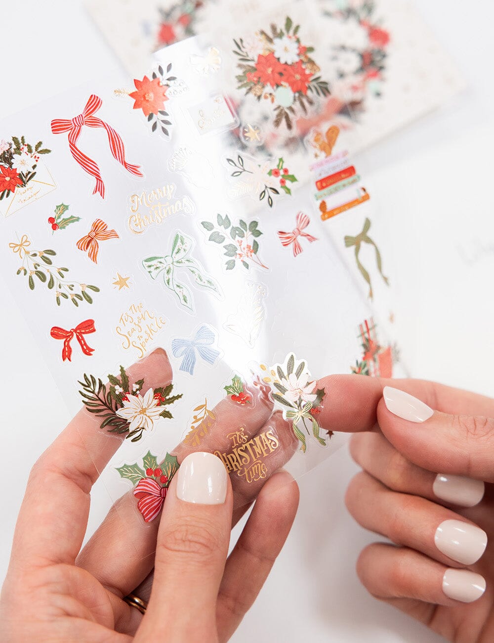 Christmas Bows & Florals Sticker Sheet