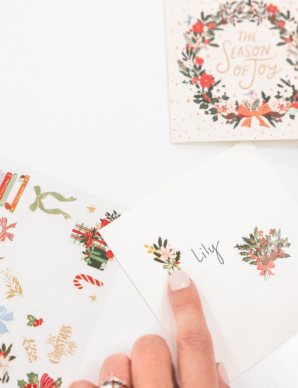Christmas Bows & Florals Sticker Sheet