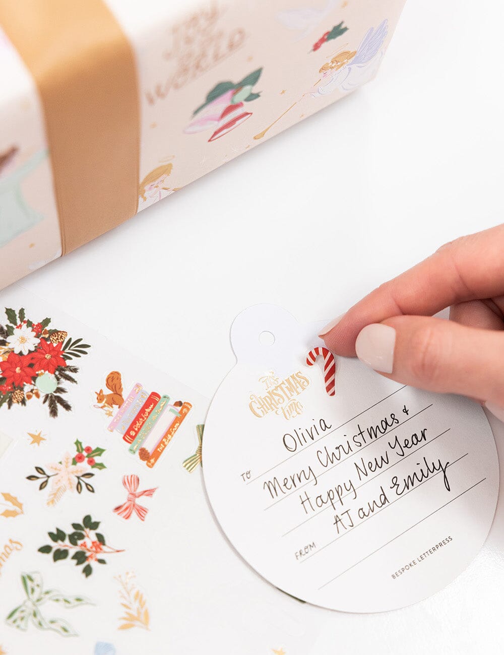 Christmas Bows & Florals Sticker Sheet