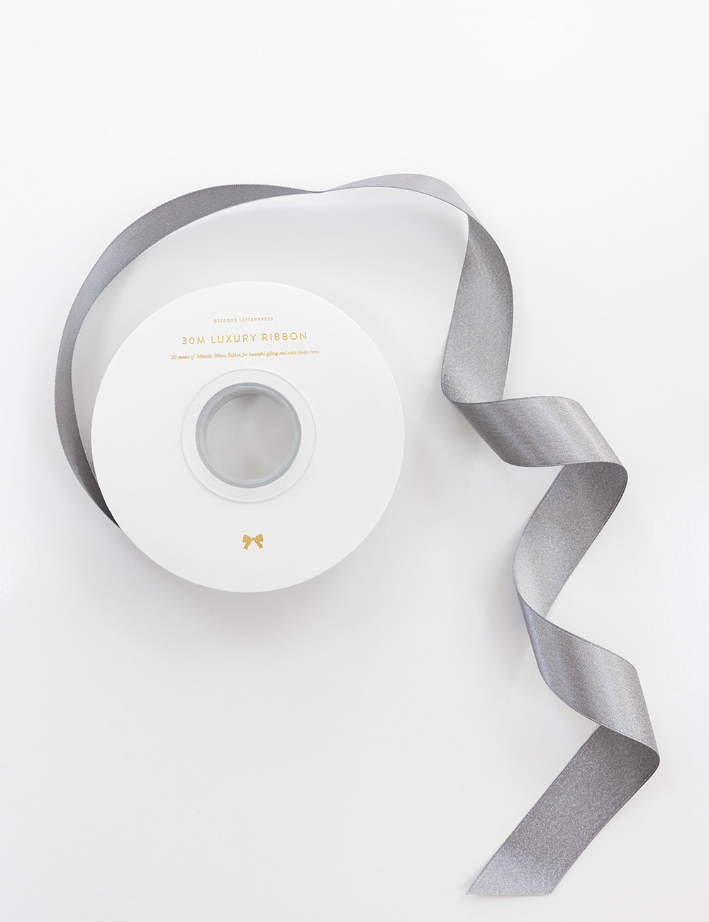 Silver Shimmer Satin Ribbon 30 Metres