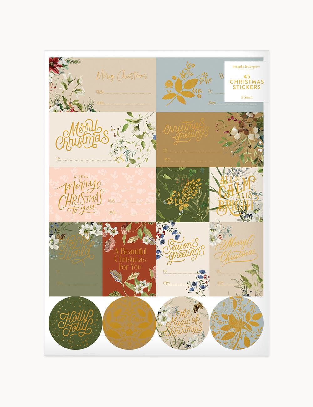 Christmas Garden Christmas Sticker Pack - 45 stickers