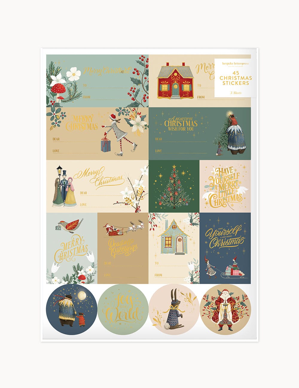 "The Christmas Village" Sticker Pack - 45 stickers Stickers Bespoke Letterpress 