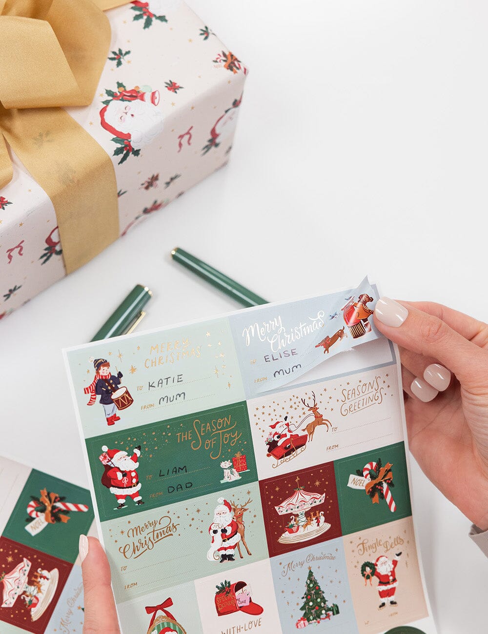 Christmas Santas Sticker Pack - 45 stickers