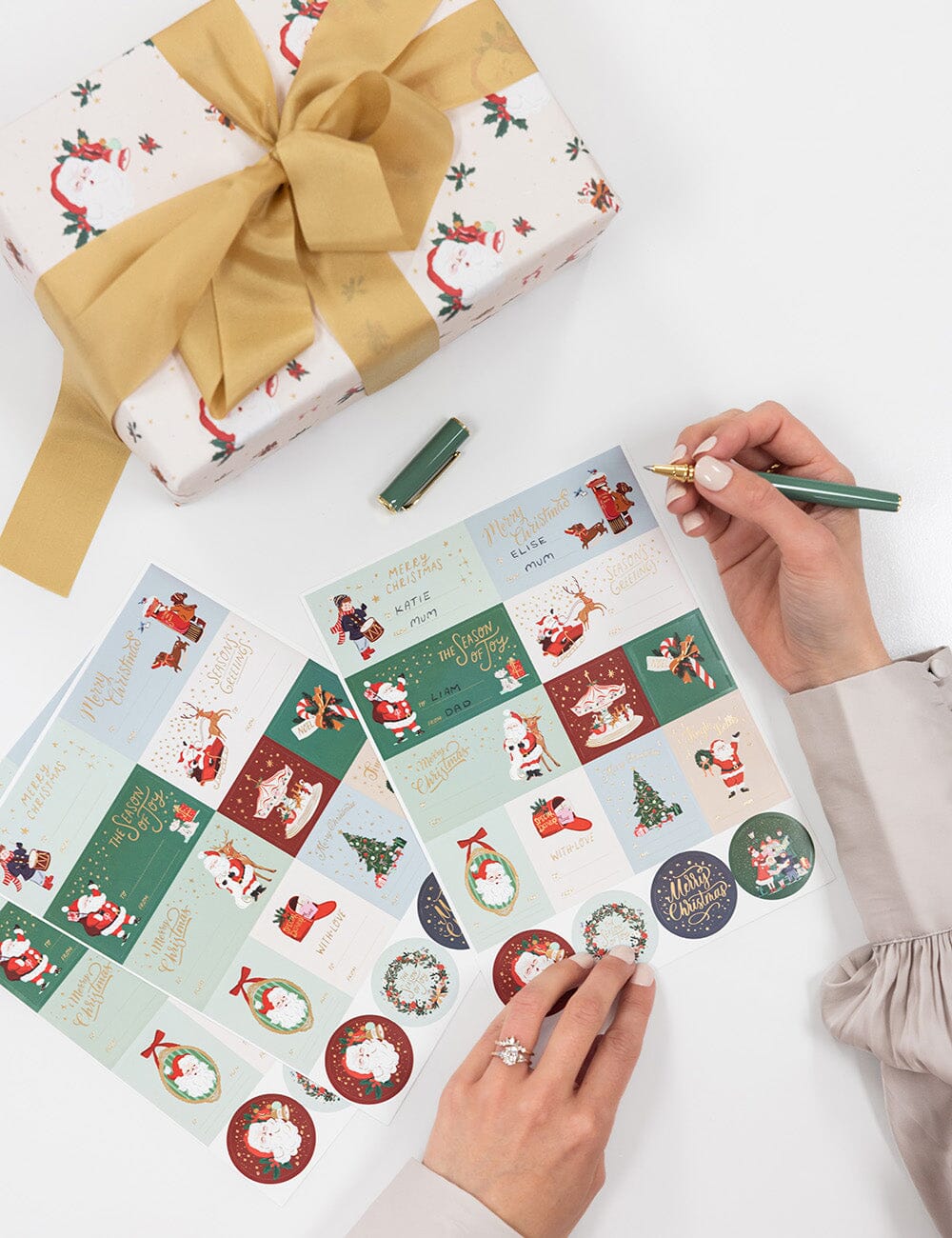Christmas Santas Sticker Pack - 45 stickers