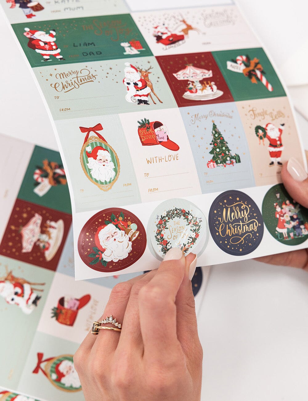 Christmas Santas Sticker Pack - 45 stickers