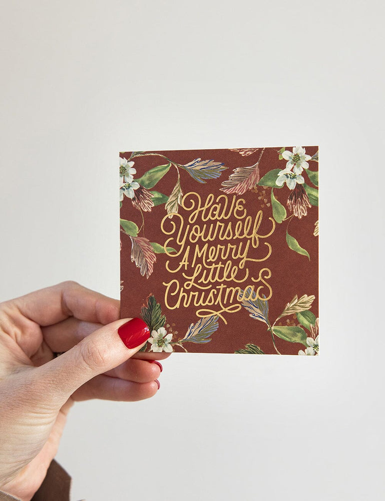 "Have yourself a Merry Little Christmas" Red Small Christmas Card Christmas Cards Bespoke Letterpress 
