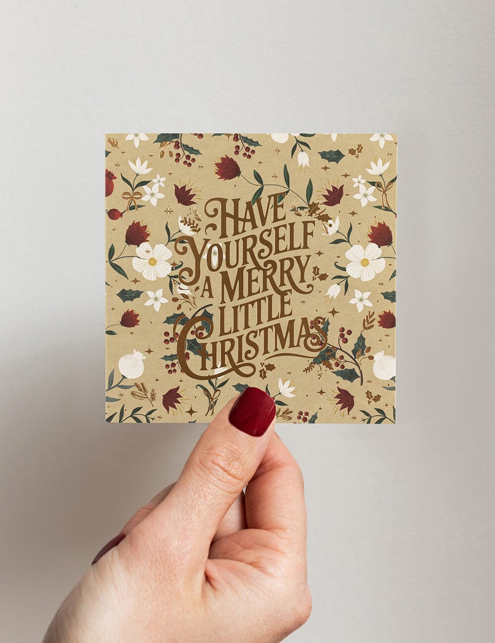 "Have Yourself A Merry Little Christmas" Small Christmas Card Christmas Cards Bespoke Letterpress 