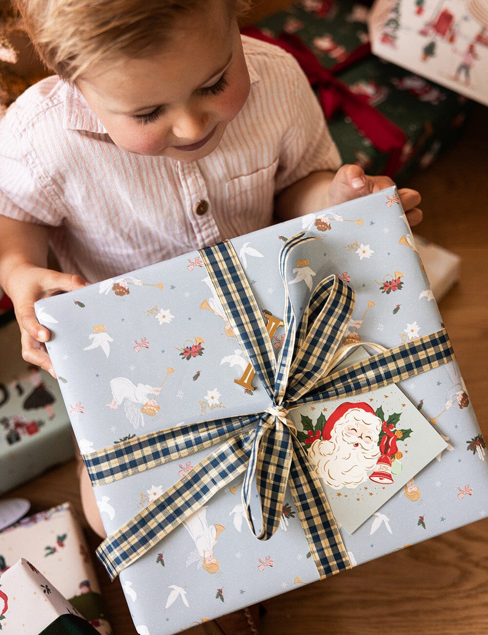 Jingle Bells Santa Square Card